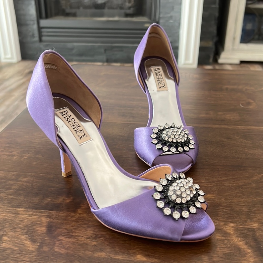 Badgley Mischka purple heels size 7.5M